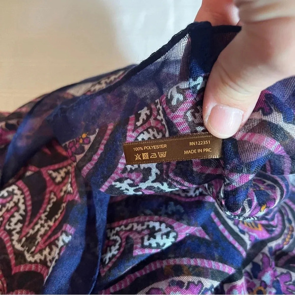 Beautiful Purple Paisley Boho Y2K Infinity Scarf - Picture 2 of 6